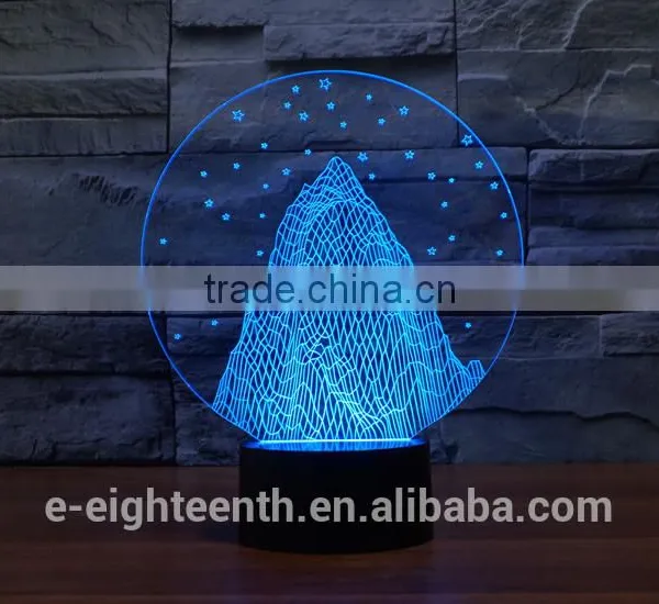 OEM Factory Price Touch Panel 3D Acrylic Led Night Lights 3D Illusion Light for Xmas Gift photo-2