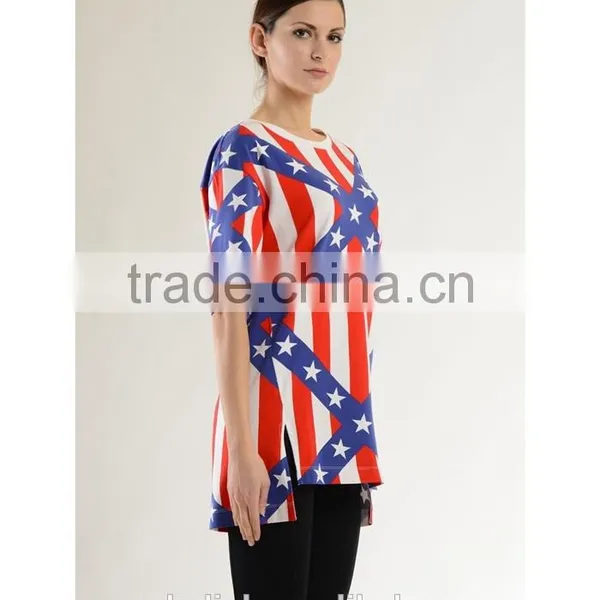Hot Sale Custom 100 Combed Cotton T-shirts With Star Printing photo-2