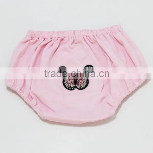 2017 New Arrival Solid Color Cute Baby Cotton Embroidery Bloomer photo-3
