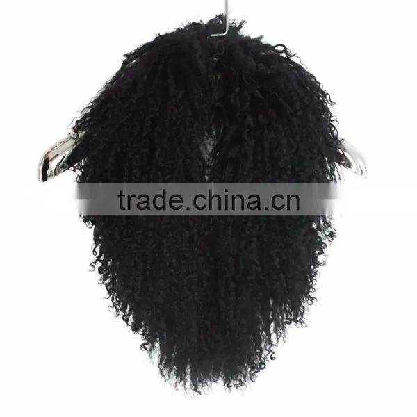 Myfur Detachable Customized Size Dyed Natural Mongolian Fur Trimmed Collar photo-2
