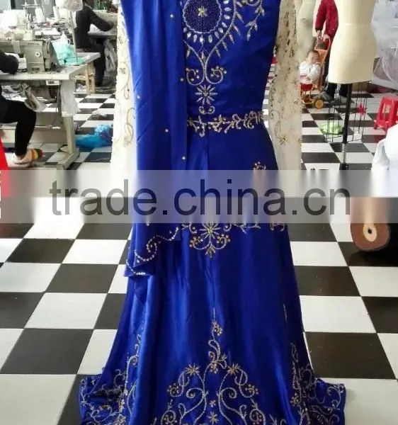 Beautiful Flowers Floor Length Muslin Wedding Evening Dress With Cloak photo-2