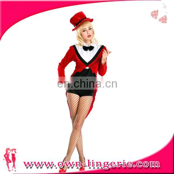 Red Women Sexy Professional Clown Costume photo-4
