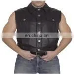 Mens Leather Vests HMB-0508A