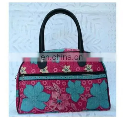 Cotton Kantha Handbag Made From Vintage Kantha Quilts