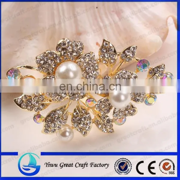 Flower Brooch Brooch Bouquet of Pink Pearl Beads Crystal Flowers Bouquets of Pearl