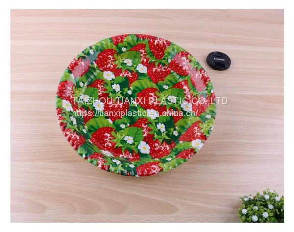TX0319 PLASTIC LARGE SIZE ROUND PLATE CHEAP PLATE FOOD PLATE photo-3