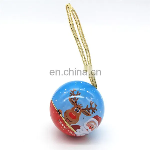 Empty Ball Shape of Tin Box for Christmas Gift Wholesale photo-2
