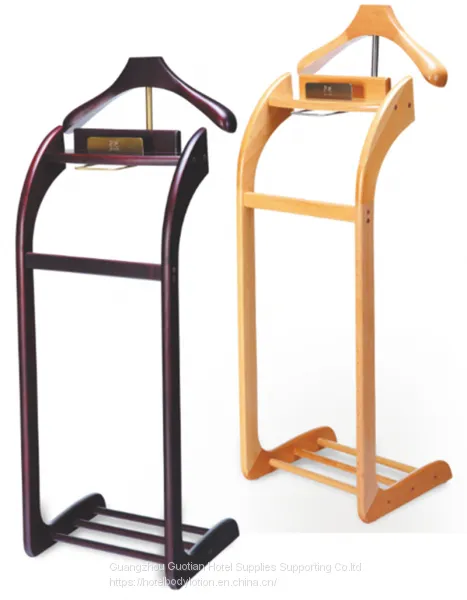 Stainless Steel Base High-Grade Beech Wooden Coat Rack Stand photo-2