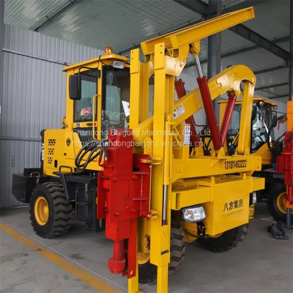 Loader Guardrail Pile Driver
