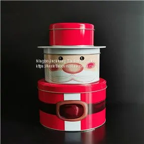 Christmas Ball Tin Box Hemisphere Cake Tin Leather Effect photo-2