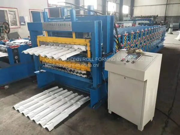 Three Layer Corrugated Roof Tile Roll Forming Machine Aluminum Metal Roofing Sheet Making Machine photo-2