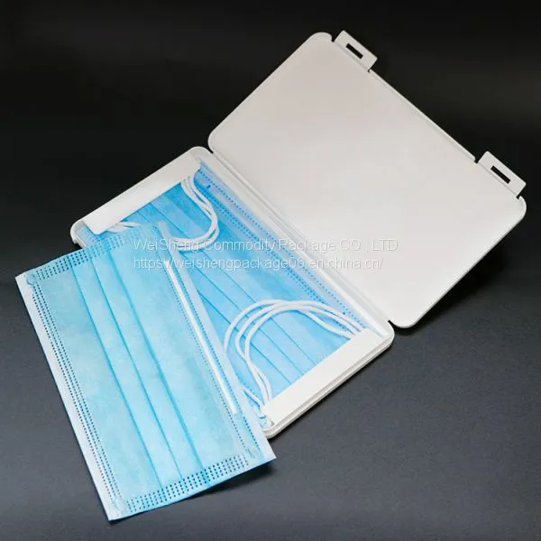 Weisheng PP Plastic Face Masks Case Storage Cases Portable Mask Boxes Facial Face Mask Case Storage Holders photo-4