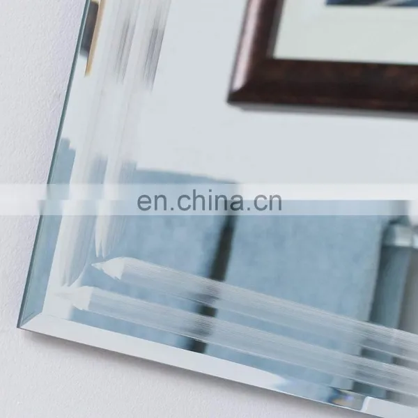 Deco Wall Small Semi Transparent Beveled Edge Mirror Glass photo-6
