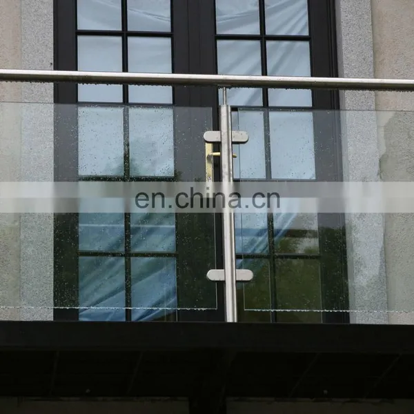 Custom Design Banister 316 Terrace Handrail Stainless Steel Glass Balustrade photo-4