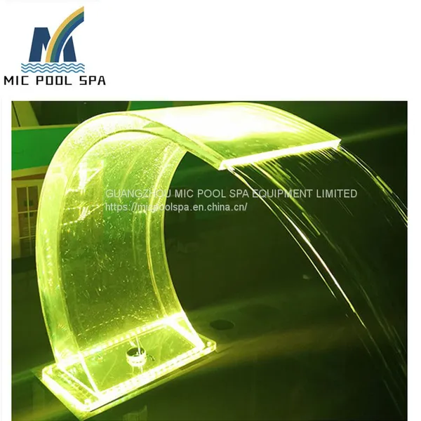 Outdoor Garden Water Fountain Transparent Acrylic Led Waterfall Spillway Pool Fountains And Waterfalls photo-5