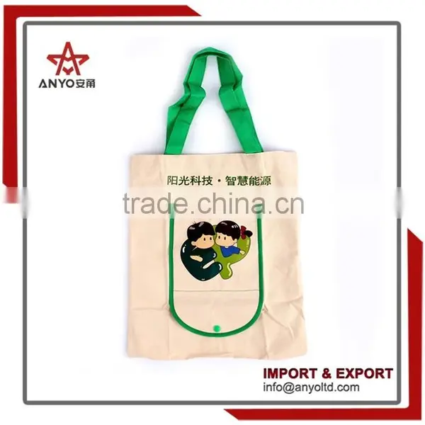 Logo Imprinted Available Foldable Printed Canvas Shopping Bag photo-4