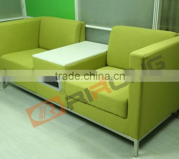 Latest Design Hall Sofa Set Portable Lap Top Outlet Hair Salon Furniture Modern Lobby Sofa Design With Socket photo-2