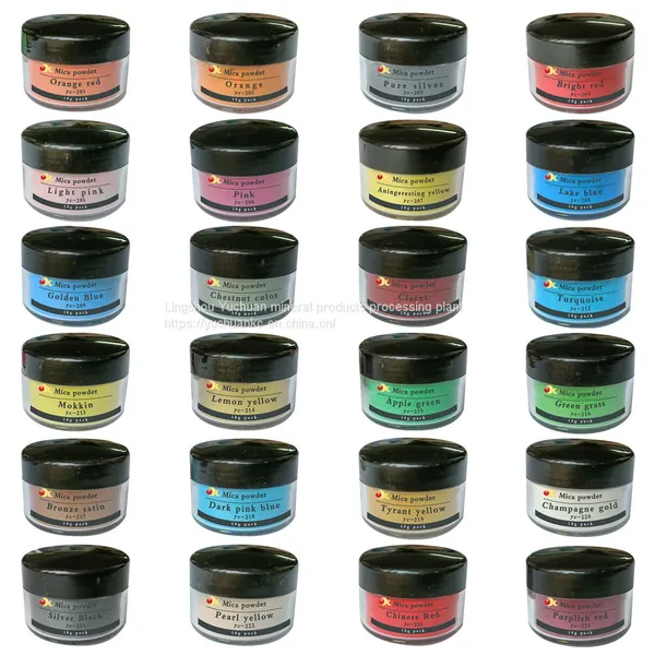 24 Color Pearlescent Mica Powder Pigment