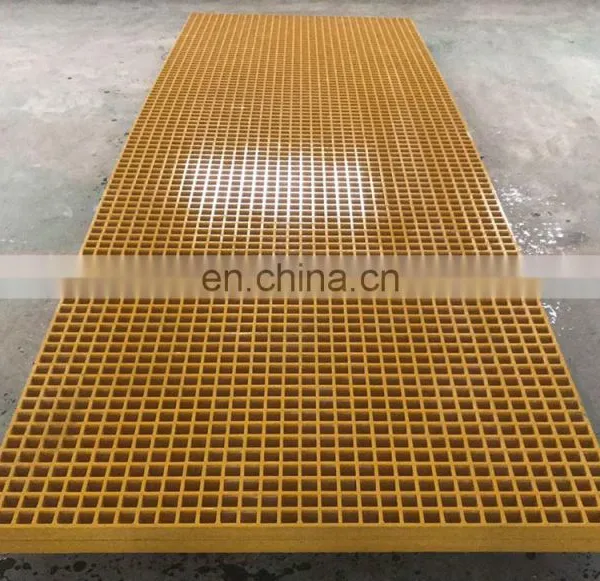 China Manufacturer 38*38mm Composite Fiberglass Flooring Walkway Sheet Grating photo-2