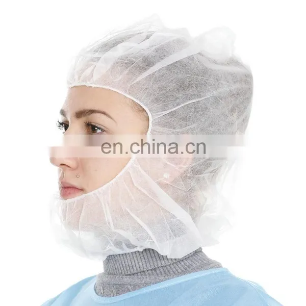 Manufacturer Disposable PP Astronaut Caps Non Woven Hairnet Cap Hood Cover Non-woven PP Hood Balaclava Face Cover photo-3