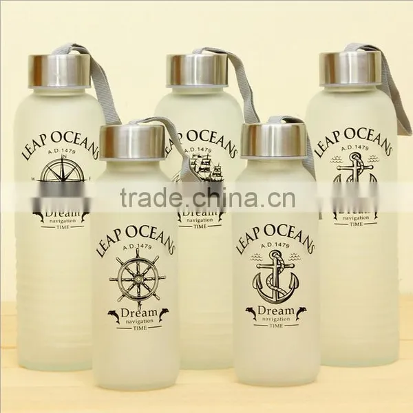 300ml Frosted Glass Water Bottle photo-3