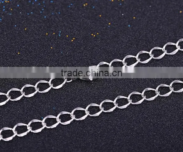 Hot Sales Wholesale Fashion Rhodium Plated Beautiful Curb Chain Of Necklace photo-5