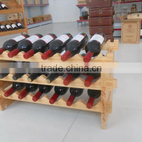 2016 Wooden Wine Rack, Wine Display Rack, Pine Wood Wine Rack photo-2