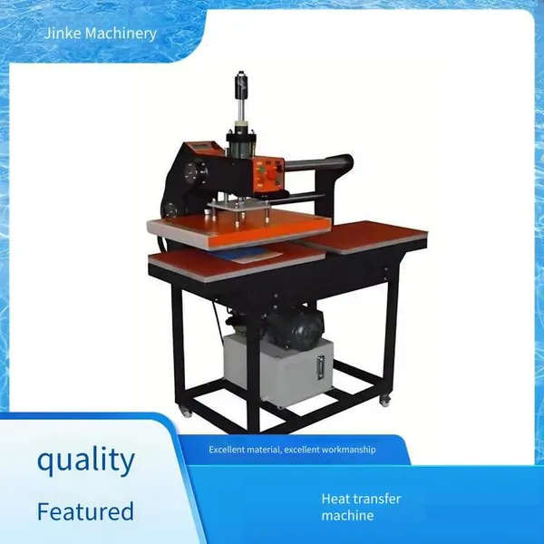 Jinke Machinery Top-sliding Pneumatic Dual-station Heat Transfer Machine, High Flexibility for Fabric Printing photo-3