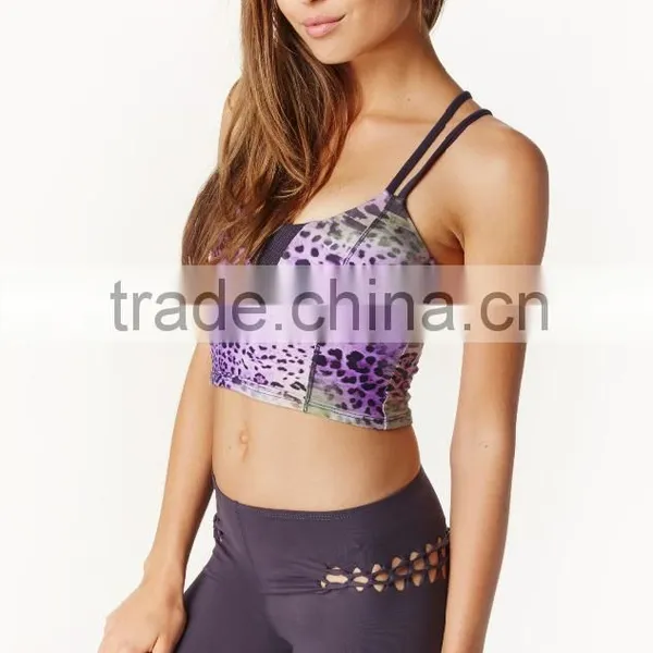 Crop Tops Wholesale Women Spaghetti Strap Leopard Print Strappy Crop Tops photo-4