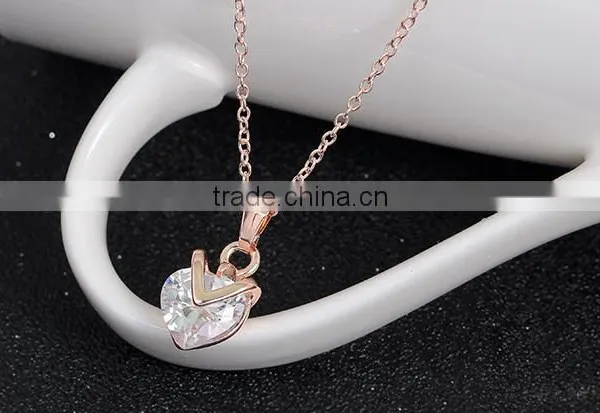 2015 Heart Shape Necklace Earring Fashion Jewelry Set With High Quality Luxury Necklace Set photo-2