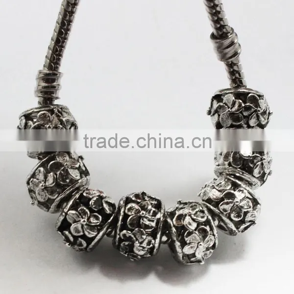 Pdora Jewelry Accessories Hanging Metal Beads, Handmade Zinc Alloy Beads With Large Hole photo-6