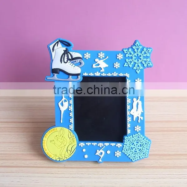 Ice Skating Girl's Photo Frame, Rubber Picture Frame
