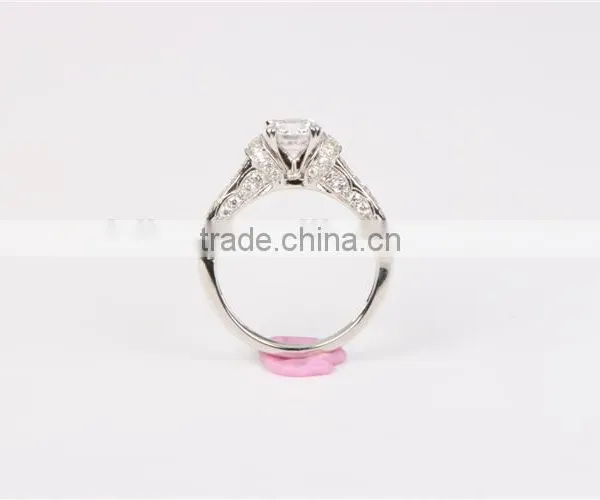 Custom 925 Sterling Silver Engagemet Ring With AAA Zircon Prong Setting 2016 photo-4