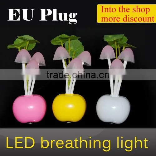 EU US Plug Electric Induction Dream Mushroom Fungus Lamp 3 LEDs Nightlight Bulb Home Decor LED RGB Breathing Night Lights 1pcs photo-6