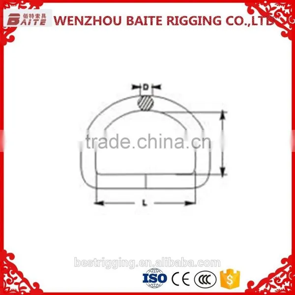 Stainless Steel 316 304 Hardware D Ring in Baite Rigging Hardware Professional Manufacturer Cheap photo-2