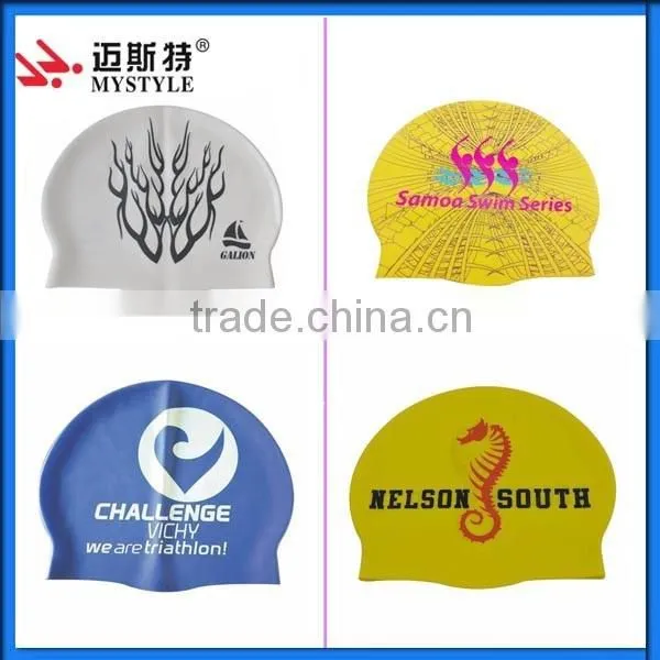 Fashion Waterproof Customize Print Swimming Cap photo-4