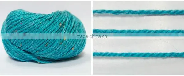 3/5NM 52% ACRYLIC 10% ALPACA 20% WOOL 15% NYLON 3% NEP BLENDED YARN, DYED YAN , HAND KNITTING YARN, NEP YARN photo-3
