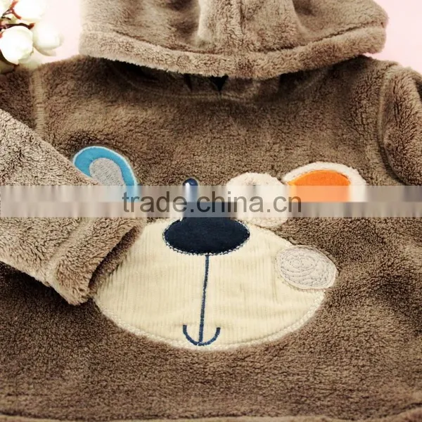 2016 Fashion Baby Wearing Hoodie Fleece Hoodie for Boys With Chest Cartoon Monkey photo-3