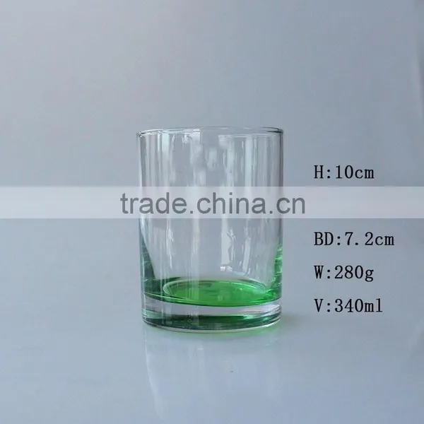 High Quality China Factory Wholesale Green Blue Yellow Solid Color Rock Tumbler Whisky Glass photo-4
