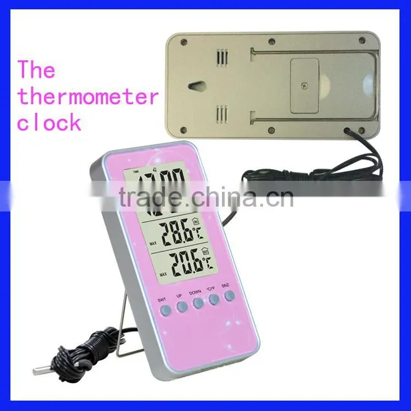 Weather station temperature clock,clock thermometer