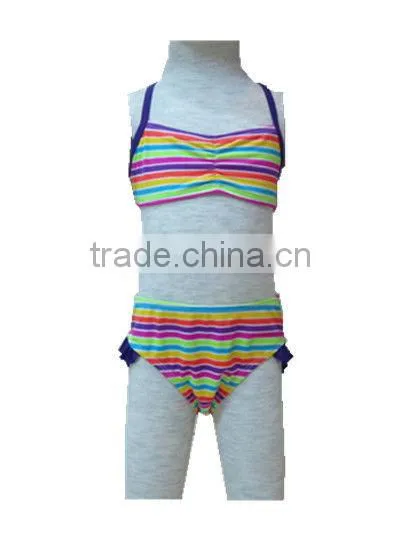 Girls Lovely Print Lycra One Piece Swimsuit