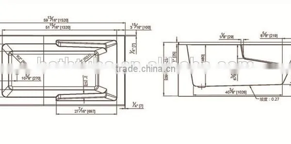 SUNZOOM Bathtub Basket,walk in Bathtub Bath Tub With Shower Combo,walk-in-bathtub-corner photo-6