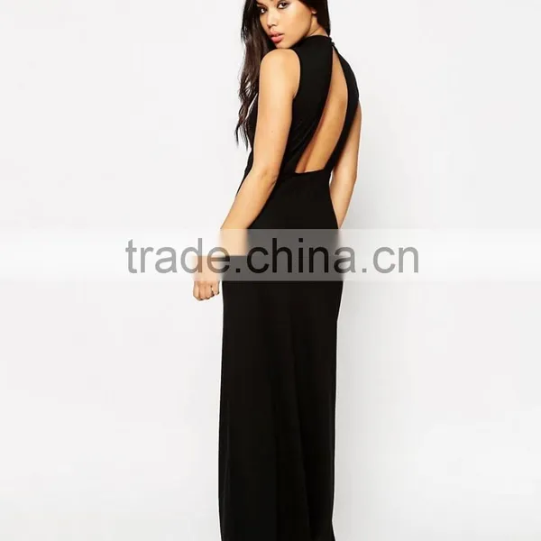 Dongguan Trade Assurance Manufacutre Column Maxi Dress Long Summer 2016 With High Neck photo-2