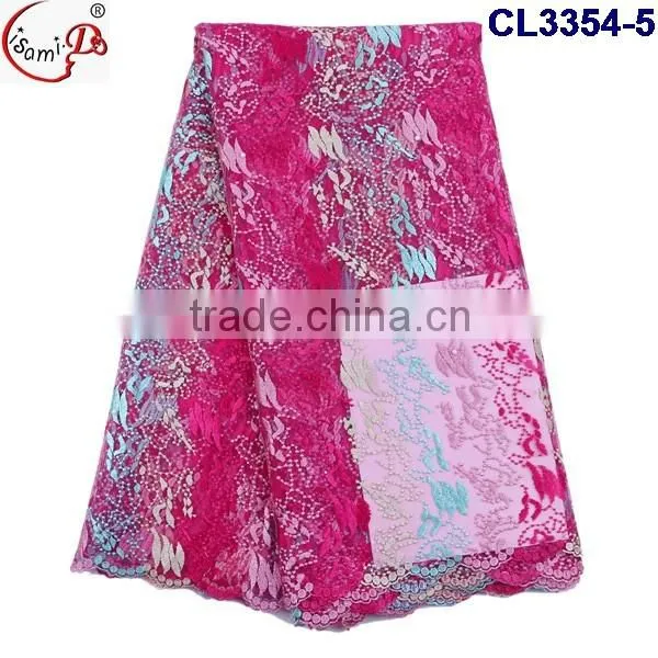CL3354 Top Quality French Lace Fabric 2016 Embroidery Tulle Lace Fabric,african French Net Lace photo-5