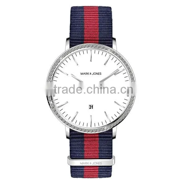 Logo Custom Exchangeable Bands Watch With 14mm Nylon Watch Strap