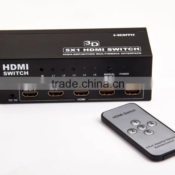 3D 1080p HDMI HDMI Switcher 5 to 1 photo-2