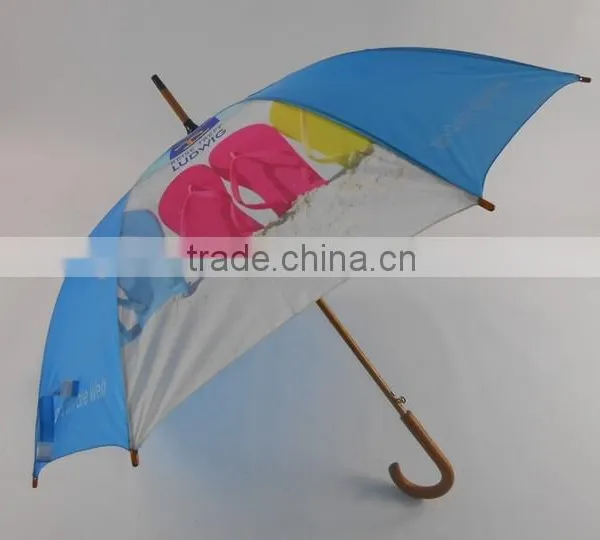 23 Inches Custom Made Wooden Handle Rain Umbrella for Sale photo-3