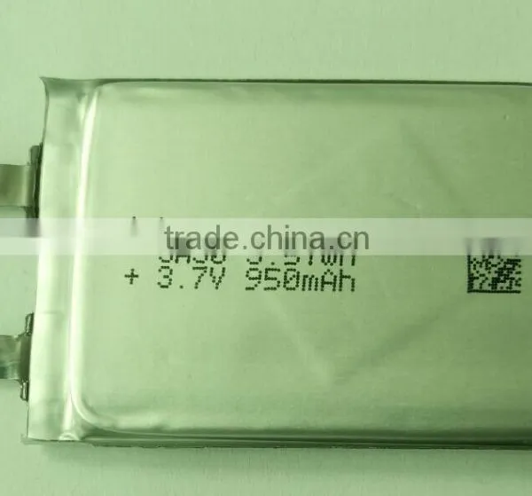 LP523450DL 3.7v 950mah Rechargeable Lipo Battery Lithium Polymer Battery Pack