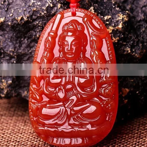 Colorful Natural Agate Bullet , Jade Buddha Handicraft Ornaments photo-2