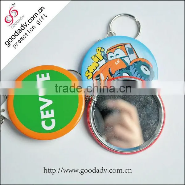 Salable Promotional Pocket Tinplate Mirror Keychain photo-6